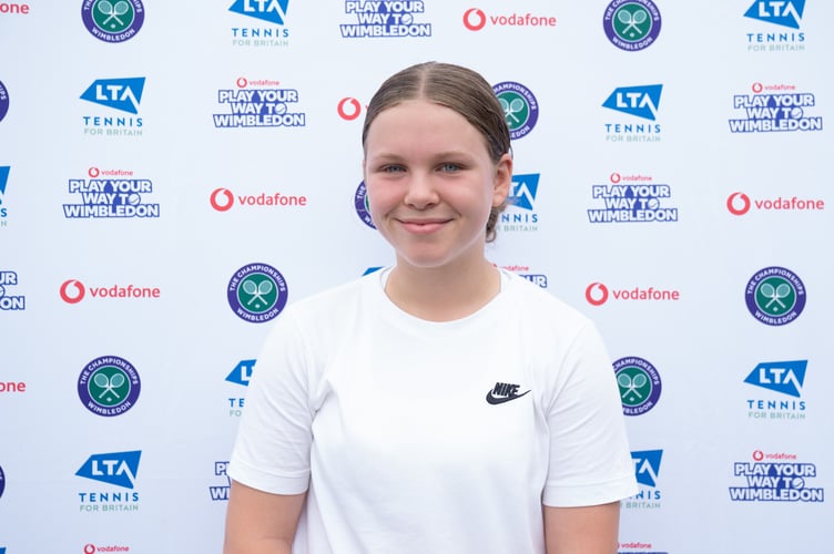 Wiveliscombe student Anastasia Jenkins reached the national final of a road to Wimbledon competition